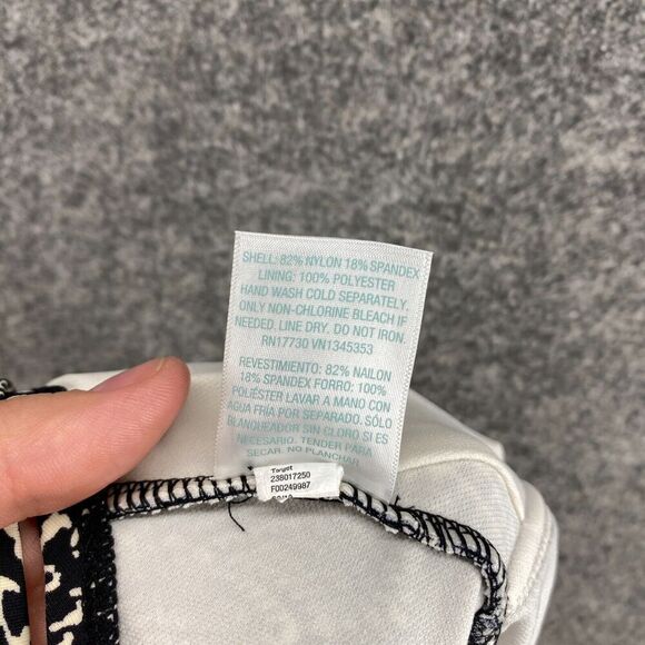 5/$45 Kona Sol Tankini Top Women M Medium Black Geometric Push Up Sleeveless - Picture 8 of 9